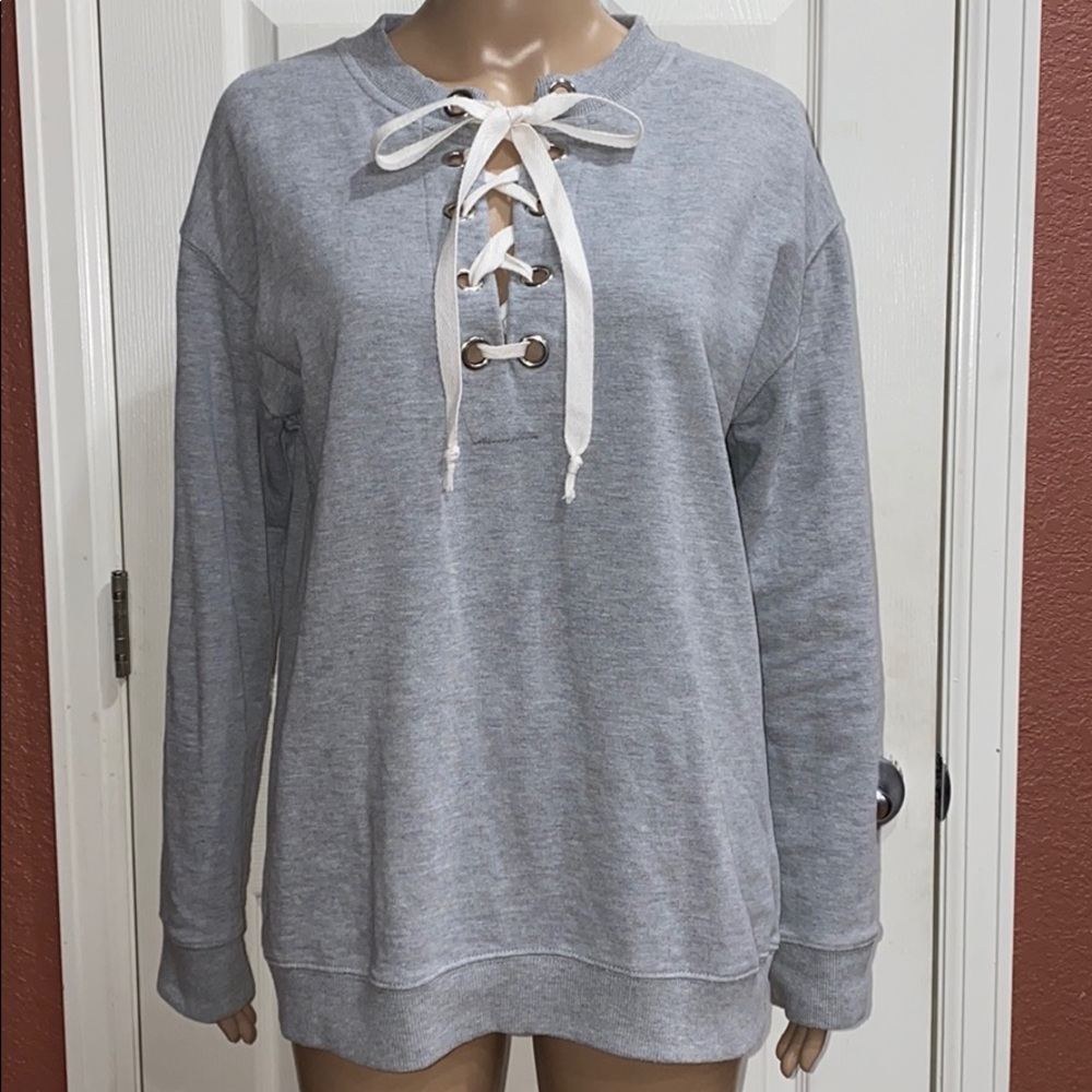 ❤️Active USA SweatShirt With String Tie Detail